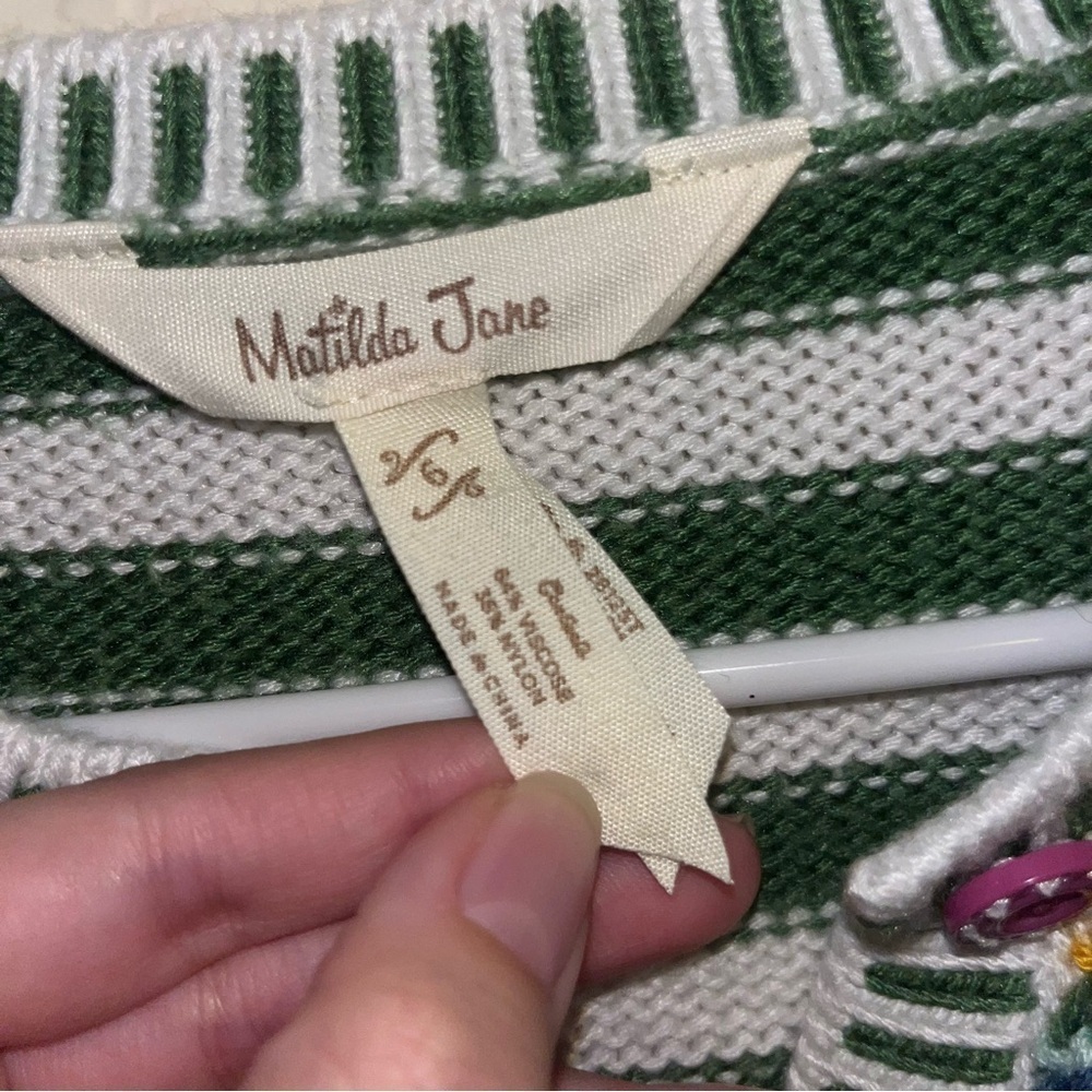 Matilda Jane Crochet Colorful Cardigan Size 6 - Picture 3 of 6